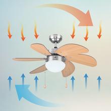 Ventilateur de plafond EnergySilence Aero 350. Avec 81 cm de diamètre, lumière, 6 pales réversibles, 3 vitesses, fonction Hiver et 50 W