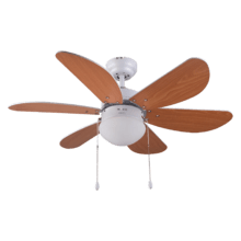 Ventilatore da soffitto EnergySilence Aero 360. 6 pale, 36”, 3 velocità, con lampada, pale reversibili, 50 W