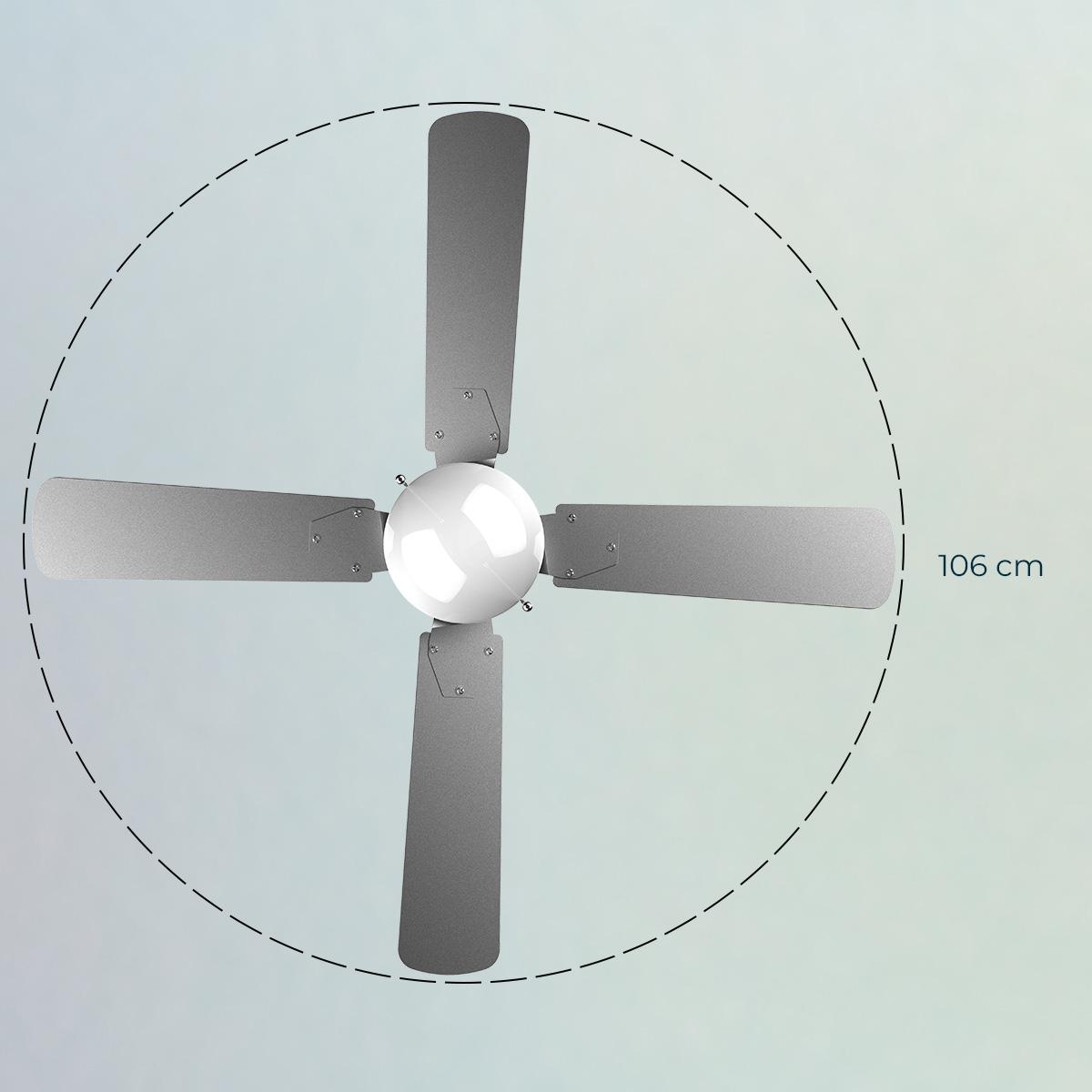 Ventilador de Techo EnergySilence Aero 470 Negro Cecotec, Ø106x38 cm —  Qechic