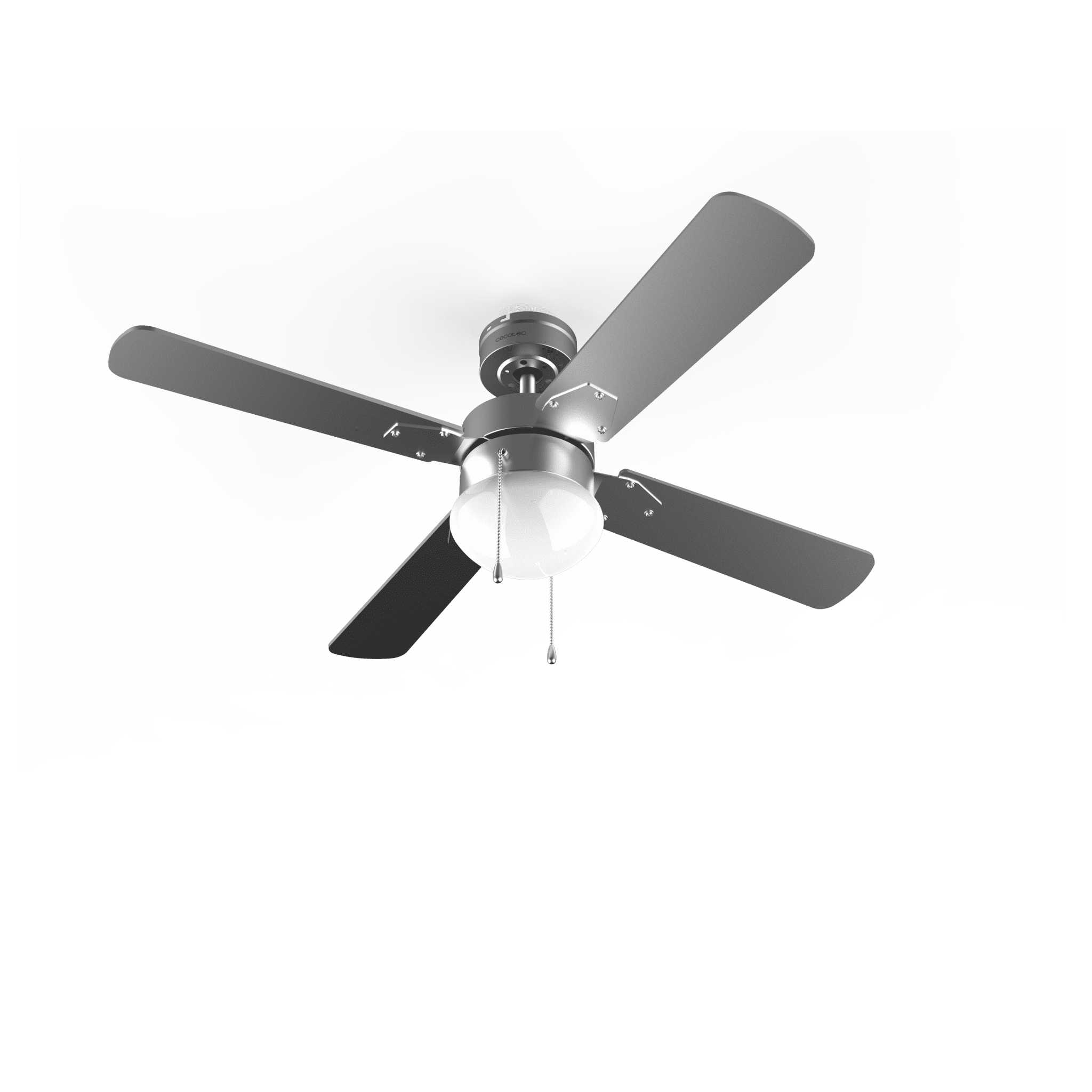 Ventilador de techo Cecotec Aero 450 acero blanco vista inclinada