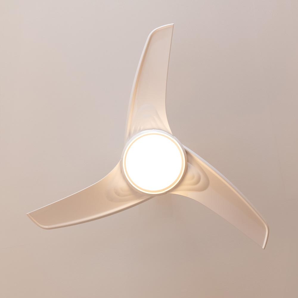 Vista inferior del ventilador de techo Cecotec Aero 460 con luz LED
