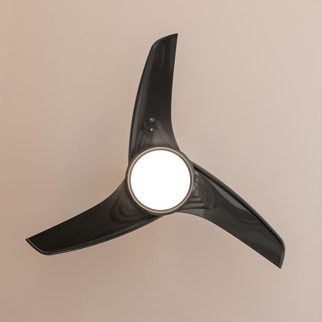 EnergySilence Aero 470. Ventilador de Techo con Mando a Distancia, Temporizador y Luz LED, 49 W, 106 cm de Diámetro, 3 Aspas, 3 Velocidades, Función Invierno, Gris Marengo