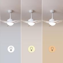 Ventoinha de Teto com controlo remoto, temporizador e luz LED EnergySilence Aero 550. 60 W, 132 cm Diâmetro, 3 Pás, 3 Velocidades, Função Inverno, Design em branco