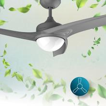 Ventoinha de Teto com controlo remoto, temporizador e luz LED EnergySilence Aero 560. 60 W, 132 cm Diâmetro, 3 Pás, 3 Velocidades, Função Inverno, Design em cinzento