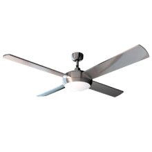 Ventoinha de Teto com controlo remoto, temporizador e luz LED EnergySilence Aero 570. 60 W, 132 cm Diâmetro, 4 Pás, 3 Velocidades, Função Inverno, Design em aço