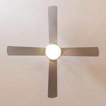 EnergySilence Aero 570. Ventilador de Techo con Mando a Distancia, Temporizador y Luz LED, 60 W, 132 cm de Diámetro, 4 Aspas, 3 Velocidades, Función invierno, Diseño en Acero