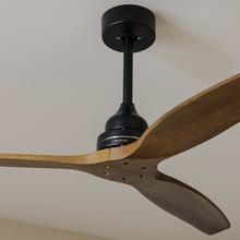 EnergySilence Aero 580. Ventilador de Techo con Mando a Distancia y Temporizador de 80 W, Bajo Consumo, 3 Aspas de 52"/132cm de Diámetro, Motor de Cobre, 3 Velocidades, Color Nogal