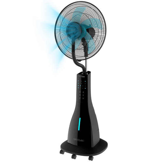 EnergySilence 689 Freshessence. Ventilador Nebulizador de Agua con Mando a distancia de 90 W, Oscilante, Silencioso, 3 Velocidades, Temporizador 7,5h, Pantalla LCD, Motor de Cobre, 3 L