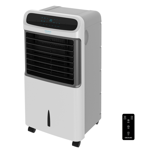 Condizionatore Evaporativo EnergySilence PureTech 6500. Doppia Funzione freddo/caldo, grande portata 600 m/h, 12 L di capacità, timer fino a 8 ore, telecomando, 3 velocità, 80 W