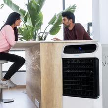 Condizionatore Evaporativo EnergySilence PureTech 6500. Doppia Funzione freddo/caldo, grande portata 600 m/h, 12 L di capacità, timer fino a 8 ore, telecomando, 3 velocità, 80 W