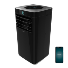 Climatiseur portatif ForceClima 9350 Connected Heating. 1000 W, 9000 BTU, pompe à chaleur, télécommande, contrôle via Wi-Fi, 5 modes, 2 vitesses, écran LED, 20 m² de surface couverte.