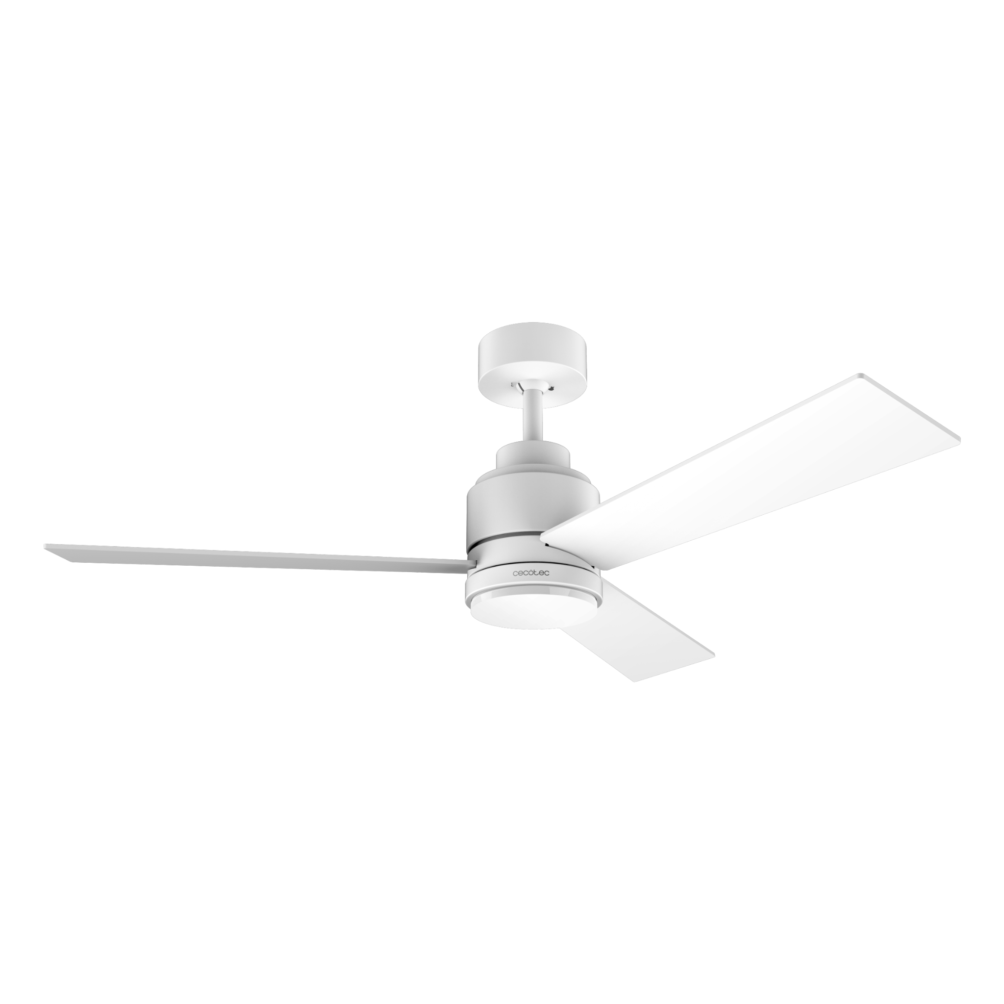 Ventilateur de plafond EnergySilence Aero 4800 Style White avec télécommande, minuterie et lampe LED. 60 W, moteur en cuivre, 48" (122 cm), 3 pales, 3 vitesses et fonction hiver.