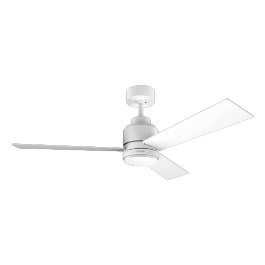 Ventilatore da soffitto con telecomando, timer e luce LED EnergySilence Aero 4800 Style White. 60 W, motore in rame, 48" (122 cm), 3 pale, 3 velocità, funzione invernale
