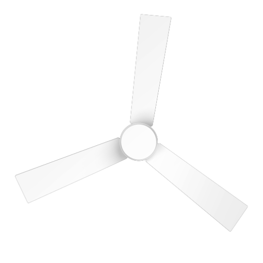 Ventilateur de plafond EnergySilence Aero 4800 Style White avec télécommande, minuterie et lampe LED. 60 W, moteur en cuivre, 48" (122 cm), 3 pales, 3 vitesses et fonction hiver.