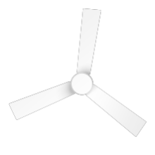 Ventilatore da soffitto con telecomando, timer e luce LED EnergySilence Aero 4800 Style White. 60 W, motore in rame, 48" (122 cm), 3 pale, 3 velocità, funzione invernale