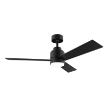 EnergySilence Aero 4800 Style Black. Ventilador de Techo con Mando a Distancia, Temporizador y Luz LED, 60 W, Motor de Cobre, 48" (122 cm), 3 Aspas, 3 Velocidades, Función invierno