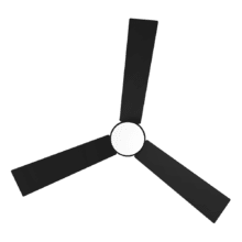 Ventilatore da soffitto con telecomando, timer e luce LED EnergySilence Aero 4800 Style Black. 60 W, motore in rame, 48" (122 cm), 3 pale, 3 velocità, funzione invernale