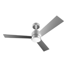 EnergySilence Aero 4800 Style DC Inox. Ventilador de Techo con Mando a Distancia, Temporizador y Luz LED de 40 W, Motor DC, Bajo Consumo, 48" (122 cm), 3 Aspas, 6 Velocidades, Función invierno