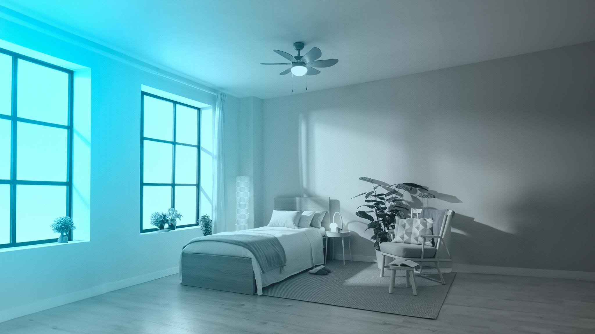 Cecotec Ventilador de techo EnergySilence 3600 Vision SunLight. 50 W,  Diámetro 92 cm, Lámpara, 3 Velocidades, 6 Aspas reversibles, Función  Verano/Invierno, Interruptor de Cadena, Blanco/Amarillo : : Hogar  y cocina