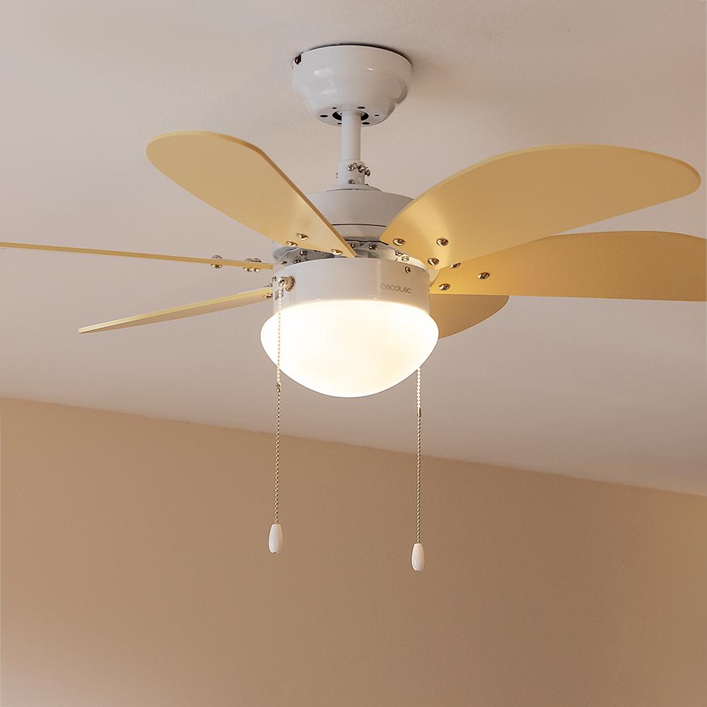 Detalle de la lámpara e interruptores de cadena del CECOTEC EnergySilence 3600 Vision SunLight