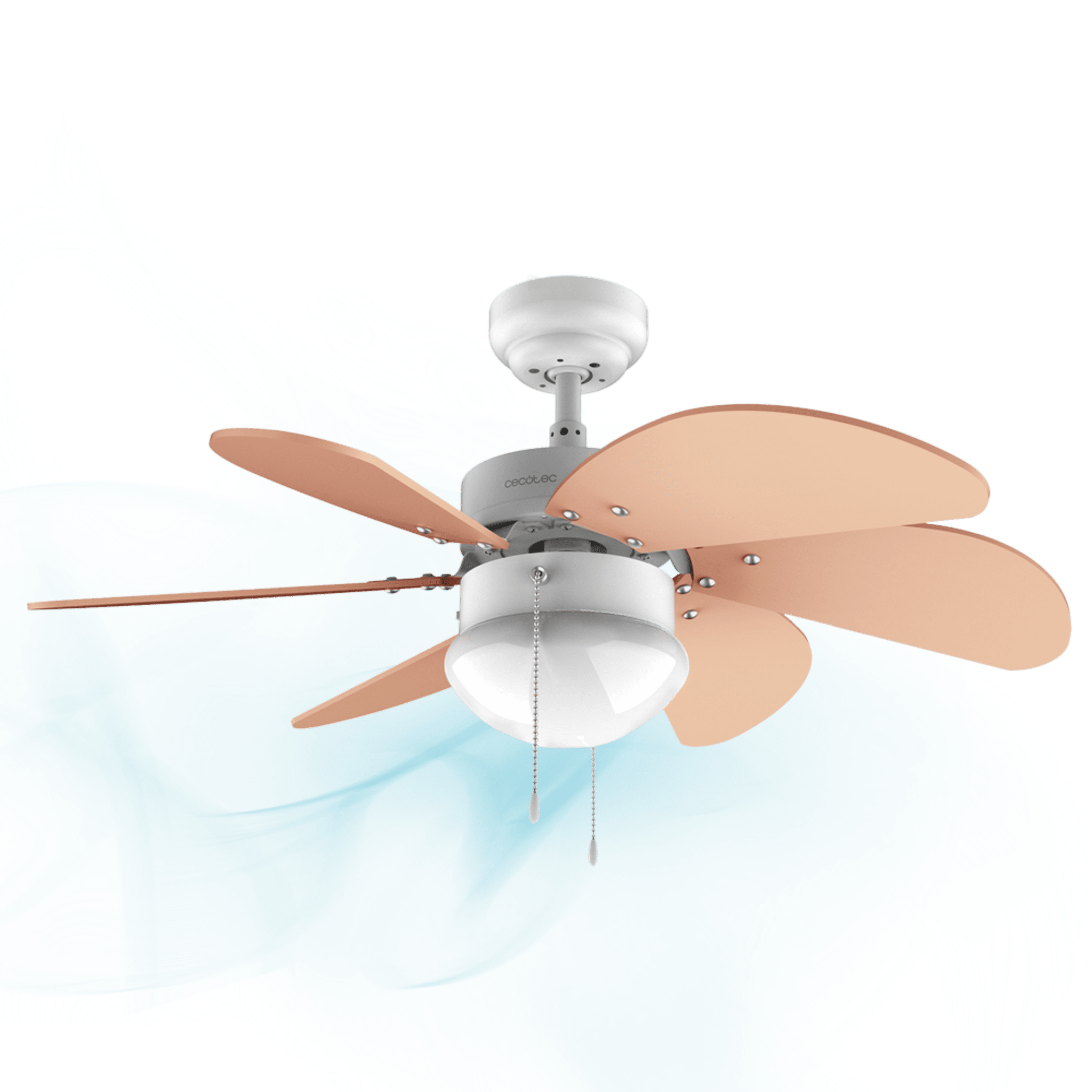 Cecotec Ventilador de Techo con Luz EnergySilence Aero 495. 55 W, Diámetro  42” con 5 Aspas Reversibles, Luz LED, Mando a Distancia, Temporizador hasta