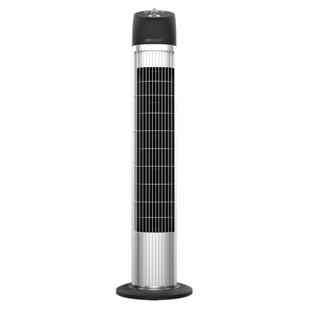 Ventilador de Torre con Temporizador EnergySilence 850 Skyline. 45 W, Altura 33", Motor de cobre, 3 Velocidades, Oscilación automática de 70 grados, Asa trasera