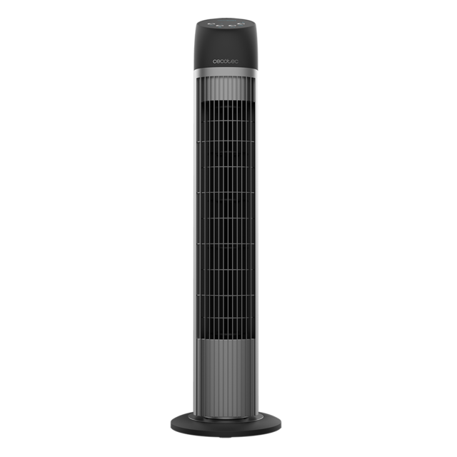 EnergySilence 7050 SkyLine Control. Ventilador de Torre con Mando a Distancia y Temporizador, 45 W, Altura 33", Motor de cobre, 3 Velocidades, Oscilación, Indicador LED