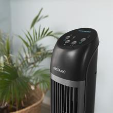 EnergySilence 7050 SkyLine Control. Ventilador de Torre con Mando a Distancia y Temporizador, 45 W, Altura 33", Motor de cobre, 3 Velocidades, Oscilación, Indicador LED