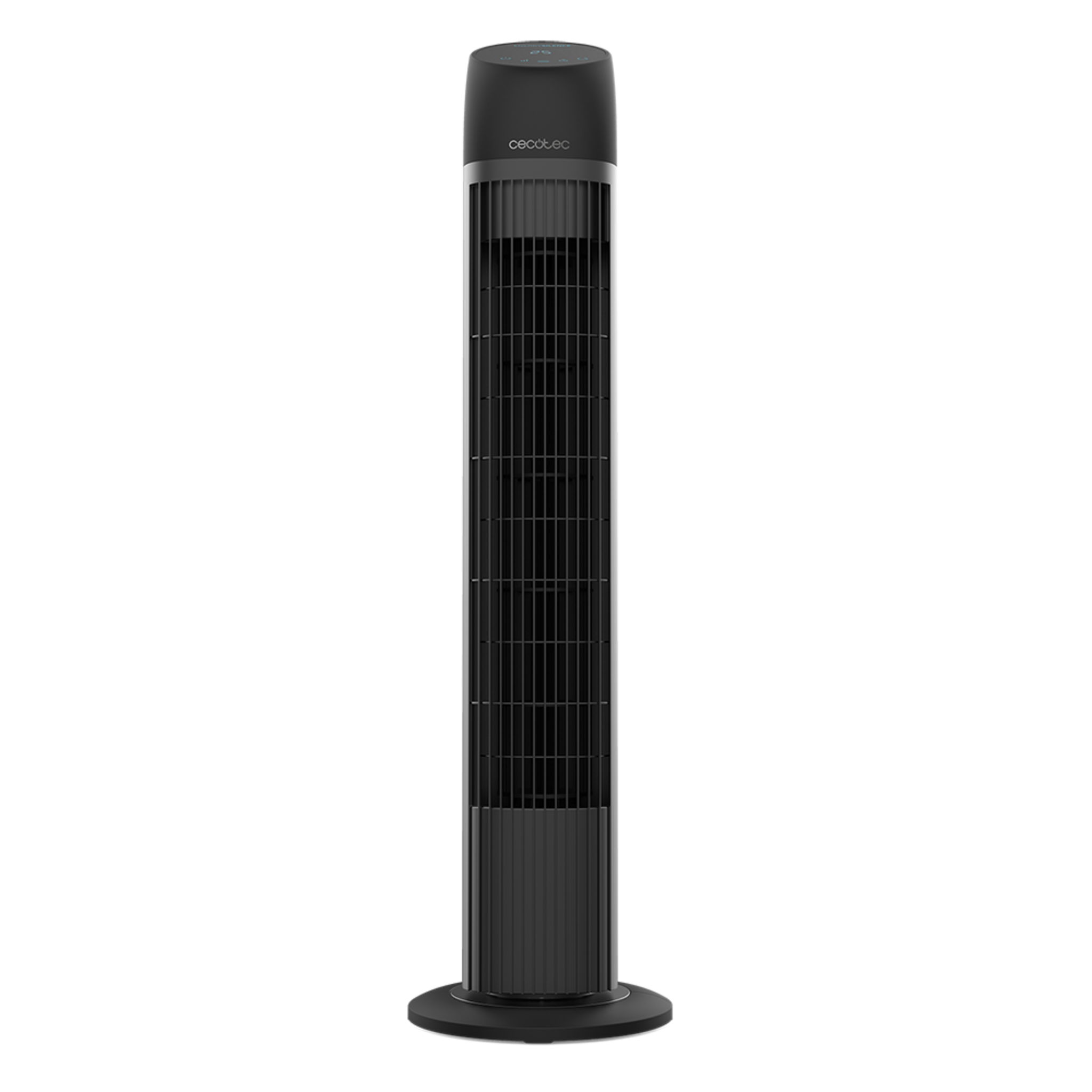 EnergySilence 8050 SkyLine Smart Digitaler Turmventilator, 3 Geschwindigkeiten, 3 Modi, Timer 7,5h, leise, Kupfermotor, weiß, 50 W, schwarz