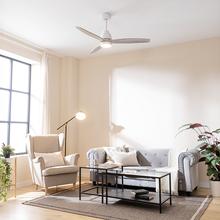 EnergySilence Aero 5200 White Design Ventilador de techo de 38W y 52” con motor DC, luz LED y mando a distancia.