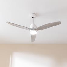 EnergySilence Aero 5200 White Design. Ventilador de Techo con Mando a Distancia y Temporizador, 40W, Diámetro 132 cm, Motor DC, Luz LED, 6 Velocidades, Función invierno, Blanco/Aspas Grises