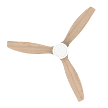 EnergySilence Aero 5250 White Design. Ventilador de Techo con Mando a Distancia y Temporizador, 40 W, Diámetro 132 cm, Motor DC, Luz LED, 6 Velocidades, Función invierno, Blanco/Aspas Madera