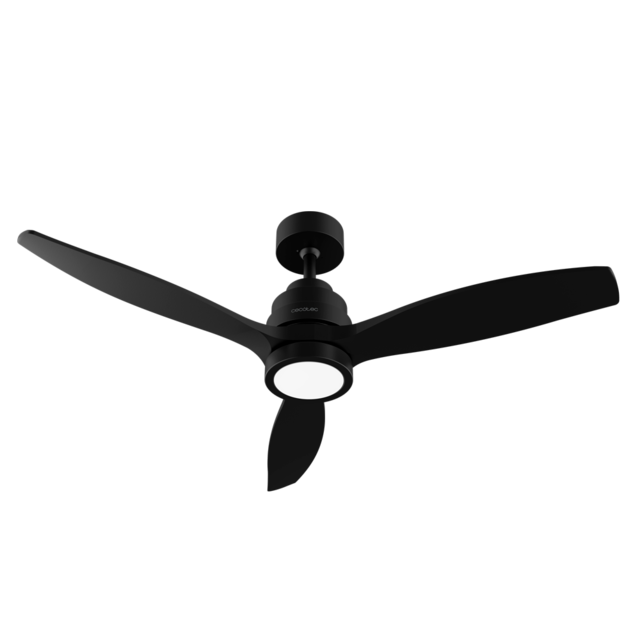 EnergySilence Aero 5200 Black Design. Ventilador de Techo con Mando a Distancia y Temporizador, 40W, Diámetro 132 cm, Motor DC, Luz LED, 6 Velocidades, Función invierno, Negro