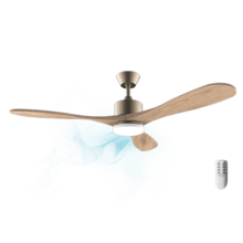 EnergySilence Aero 5290 Golden Pro. Ventilador de Techo con Mando a Distancia, Temporizador y Luz LED, 35 W, Motor DC, 52", 3 Aspas, 5 Velocidades, Función Invierno, Dorado