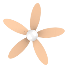 Ventilateur de plafond EnergySilence Aero 4250 Flow Orange avec télécommande, minuterie et lampe LED. 40 W, moteur DC, 42", 5 pales réversibles, 6 vitesses et fonction Hiver. Orange.