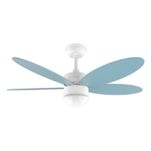 EnergySilence Aero 4250 Flow Sky. Ventilador de Techo con Mando a distancia, Temporizador y Luz LED, 40 W, Motor DC, 42", 5 Aspas Reversibles, 6 Velocidades, Función Invierno, Azul