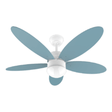 Ventilatore da soffitto con telecomando, timer e luce LED EnergySilence Aero 4250 Flow Sky. 40 W, Motore DC, 42", 5 Pale Reversibili, 6 Velocità, Funzione Invernale, Blu