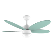 Ventilateur de plafond EnergySilence Aero 4250 Flow Mint avec télécommande, minuterie et lampe LED. 40 W, moteur DC, 42", 5 pales réversibles, 6 vitesses et fonction Hiver. Menthe.