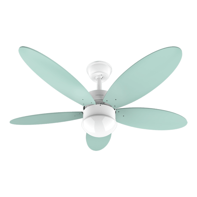 Ventilatore da soffitto con telecomando, timer e luce LED EnergySilence Aero 4250 Flow Mint. 40 W, Motore DC, 42", 5 Pale Reversibili, 6 Velocità, Funzione Invernale, Menta