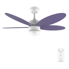 EnergySilence Aero 4250 Flow Purple. Ventilador de Techo con Mando a distancia, Temporizador y Luz LED, 40 W, Motor DC, 42", 5 Aspas Reversibles, 6 Velocidades, Función Invierno, Lila