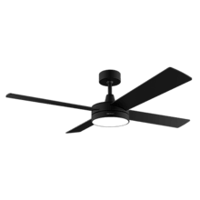 Deckenventilator mit Fernbedienung, Zeitschaltuhr und LED-Licht EnergySilence Aero 5200 Line Deckenventilator. 60 W, Kupfermotor, 52", 4 Klingen, 3 Geschwindigkeiten, Winterfunktion (Schwarz)