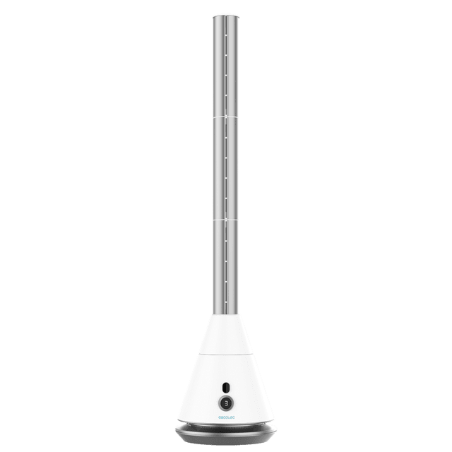EnergySilence 9850 Skyline Bladeless Pro Lamellenloser Turmventilator mit Fernbedienung und Zeitschaltuhr. 35 W, höhenverstellbar bis zu 96cm, dDC Motor, 9 Geschwindigkeiten, Weiß