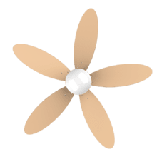 Ventilatore da soffitto EnergySilence Aero 4260 Orange da 40 W con motore DC e 42" con luce LED, telecomando, timer, 6 velocità e 5 pale reversibili.