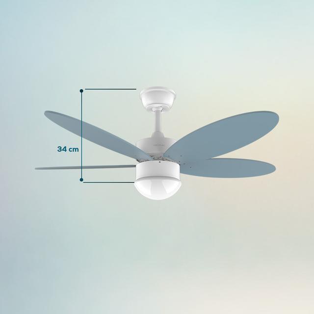 Ventilateur de plafond EnergySilence Aero 4260 Sky 40 W avec moteur DC et 42" avec lumière LED, télécommande, minuterie, 6 vitesses et 5 pales réversibles.