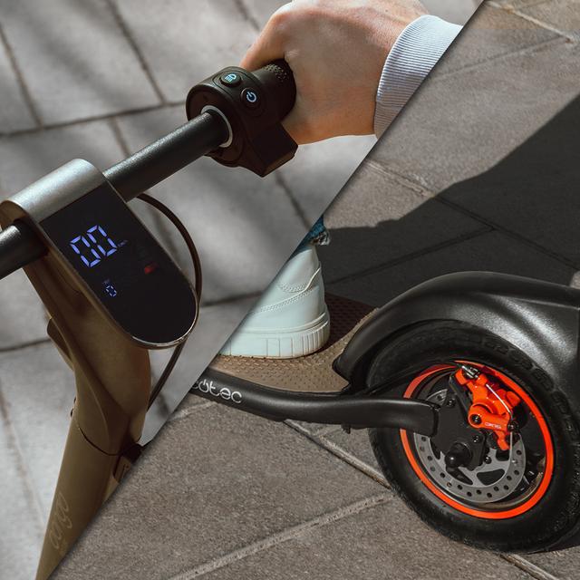 Bongo G40 XXL Connected Patinete eléctrico con base ultrawide, potencia máxima de 700W y neumáticos de 10" que permite desplazarse cómodamente por cualquier superficie. Con autonomía de hasta 40 km. Cumple con todos los requisitos de la nueva normativa española de circulación. (DGT)