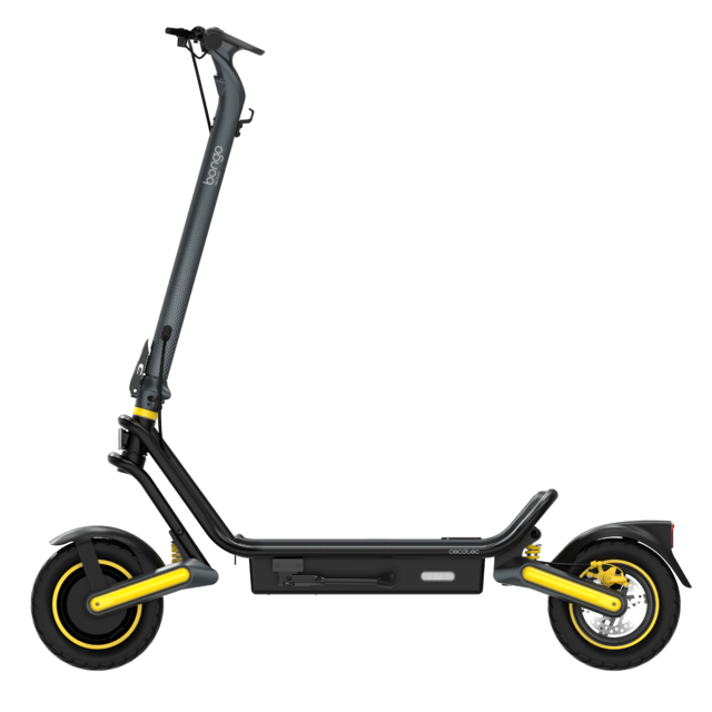 Bongo GS50 XXL Connected Patinete eléctrico con base ultrawide, doble suspensión, potencia máxima de 800W y neumáticos de 10" que permite desplazarse cómodamente por cualquier superficie. Con autonomía de hasta 50 km. Cumple con todos los requisitos de la normativa española de circulación. (DGT)