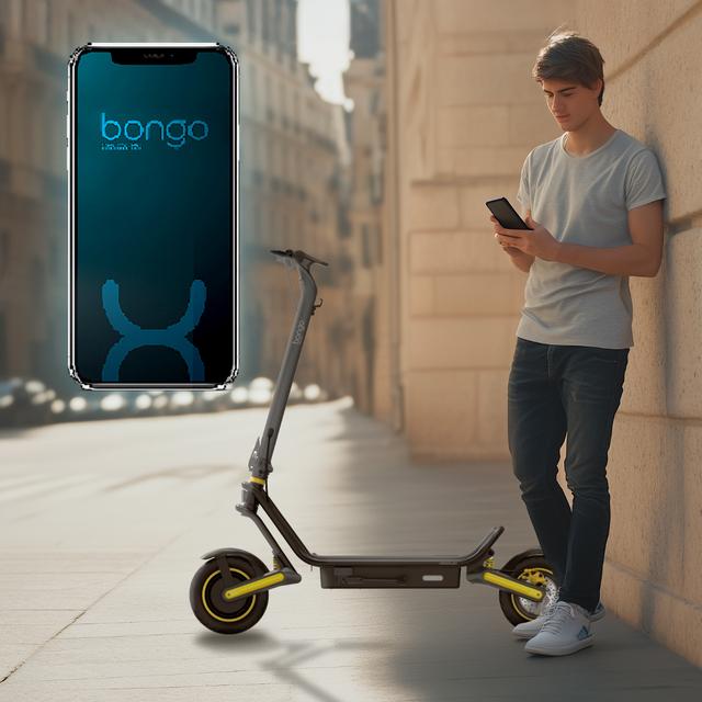 Bongo GS50 XXL Connected Patinete eléctrico con base ultrawide, doble suspensión, potencia máxima de 800W y neumáticos de 10" que permite desplazarse cómodamente por cualquier superficie. Con autonomía de hasta 50 km. Cumple con todos los requisitos de la normativa española de circulación. (DGT)