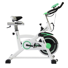 Extreme. Bicicleta Spinning Estática con Volante de Inercia de 16 Kg y Sistema Silence Fit, Pulsómetro, Manillar y Sillín Regulable, Pantalla LCD, Ruedas, Peso máximo 120 Kg