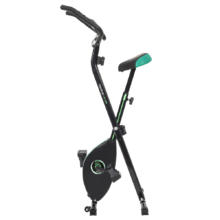 Cyclette pieghevole con volano 2,5 Kg X-Bike. Sistema Silence Fit, Ergonomico, Manubrio e sella regolabili, Cardiofrequenzimetro, Display LCD, Ruote, Peso massimo 100 Kg