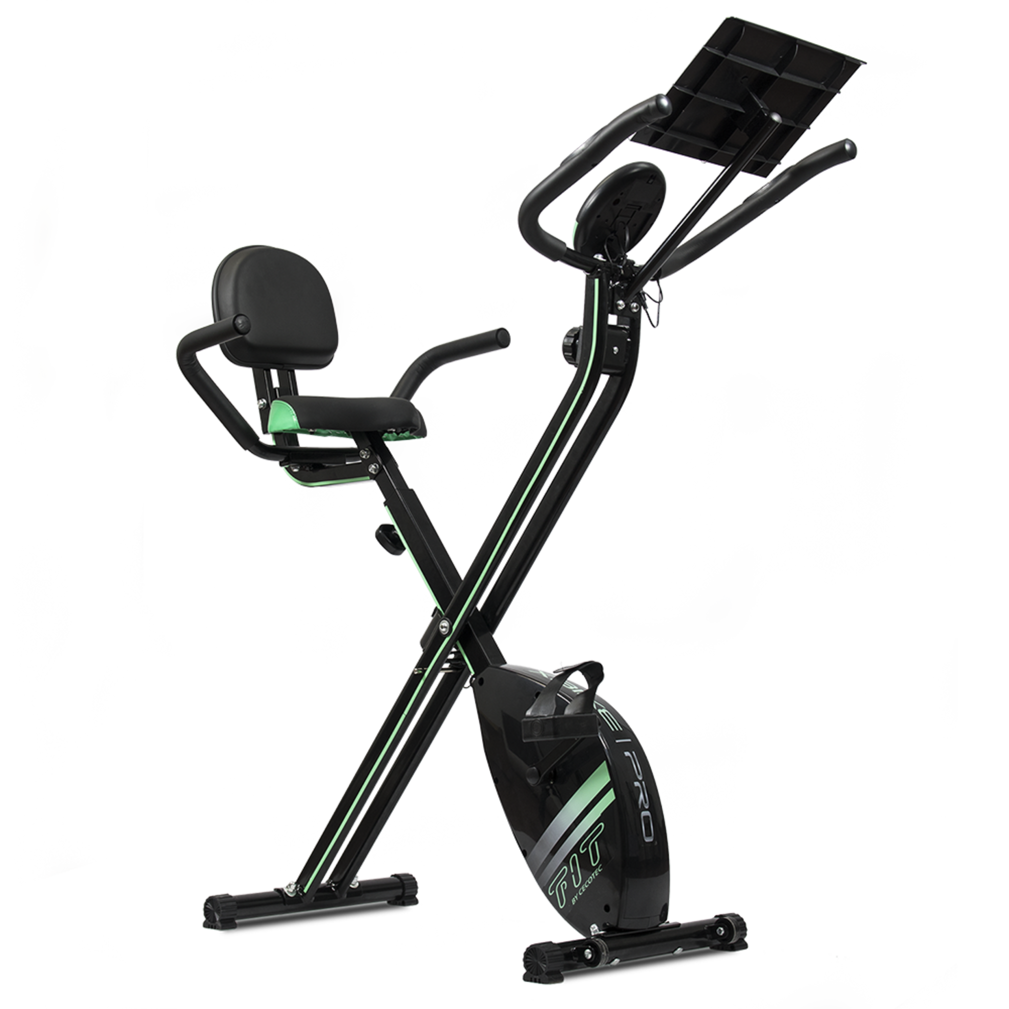 X-Bike Pro Klappbarer Magnetischer Heimtrainer. Herzfrequenzmesser, LCD-Display, variabler Widerstand (8 Stufen), Maximum Grip Pedals, 2,5 kg Schwungrad.